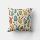 ウサギと卵模様の枕クッション クッション (裏面)