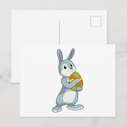 ウサギと卵 ポストカード (正面/裏面)