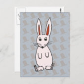 ウサギと帽子 ポストカード (正面/裏面)