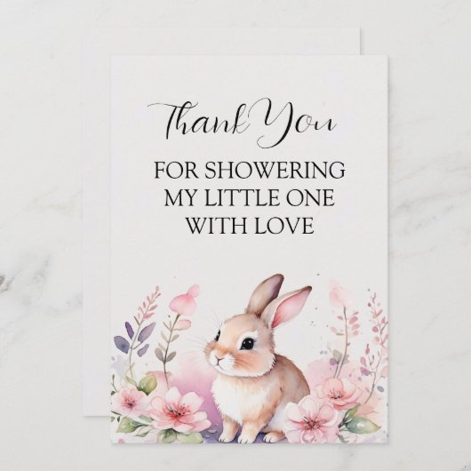 ウサギと幸せにモダンなる サンキューカード (正面/裏面)