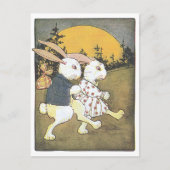 ウサギと日の出 ポストカード (正面)