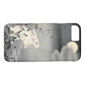 ウサギと月,小原古邨うさぎと月，大原小村，浮世絵 Case-Mate iPhoneケース (裏面(横))