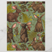 ウサギと森林フローラ (裏面)