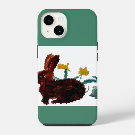 ウサギと水仙の春 iPhoneケース (裏面)