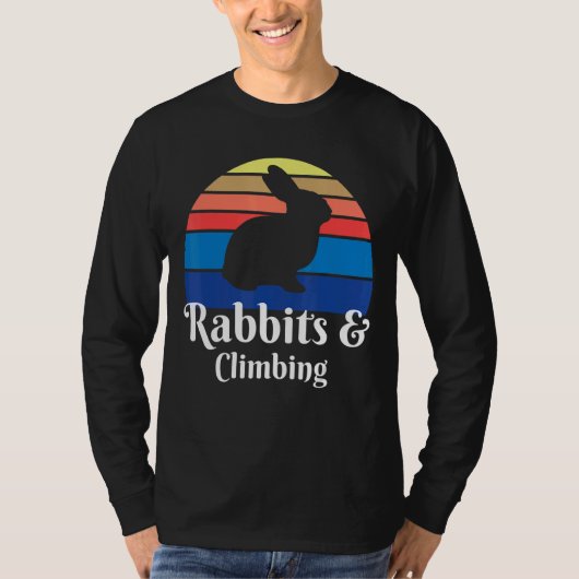 ウサギと登山登山家 Tシャツ (正面)