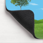 ウサギと緑の丘 マウスパッド (コーナー)