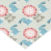 ウサギと花 ロングテーブルランナー (コーナー)