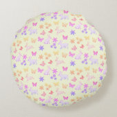 ウサギと蝶 ラウンドクッション (裏面)