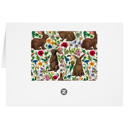 ウサギと野草 (裏面横)