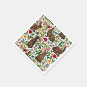 ウサギと野草 スタンダードカクテルナプキン (角)