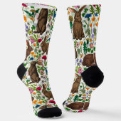 ウサギと野草 ソックス (傾斜あり)