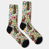 ウサギと野草 ソックス (右)