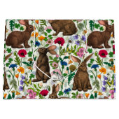 ウサギと野草 ラージペーパーバッグ (正面)