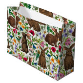 ウサギと野草 ラージペーパーバッグ (正面アングル)