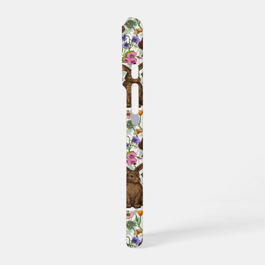 ウサギと野草 iPhoneケース (左側面)