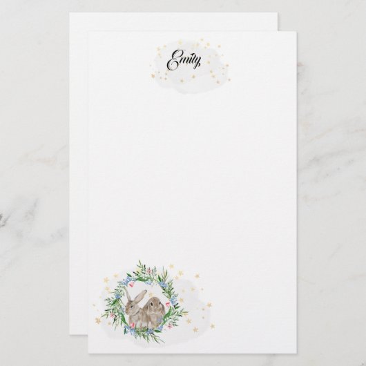 ウサギと金星の文房具ステーション 便箋 (正面/裏面)