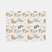 ウサギと離れ フリースブランケット (正面(横))