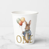 ウサギと風船 初めての誕生日 ONE 紙コップ (裏面)