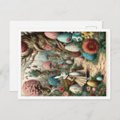 ウサギと魅惑されたイースター威厳のあるワンダーランド シーズンポストカード (正面/裏面)