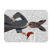 ウサギと鳥2 マグネット (横)