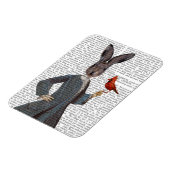 ウサギと鳥2 マグネット (左側)