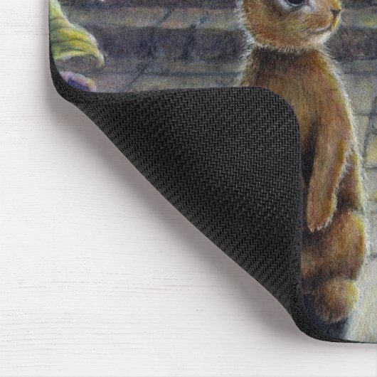 ウサギによってはマウスパッドのファンタジーの花のバニーが夢を見ます マウスパッド (コーナー)