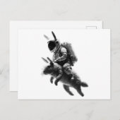 ウサギに乗るバニー宇宙 ポストカード (正面/裏面)