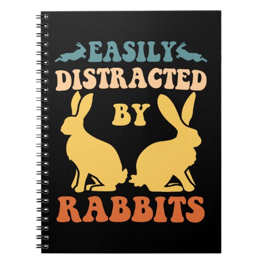ウサギに気を取られる ノートブック (正面)