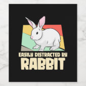 ウサギに気を取られる ワインラベル (シングルラベル)