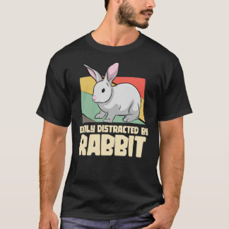 ウサギに簡単に気を散らクラシックす – Rabbit T-Shi Tシャツ