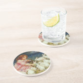 ウサギに餌をやる少女 コースター (側面)