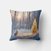 ウサギのいるクリスマスツリー クッション (裏面)