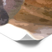 ウサギのぬいぐるみ　森の動物　保育園　赤ちゃんの部屋 ポスター (角)