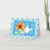 ウサギのひまわり カード (正面)