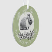 ウサギのふわふわ オーナメント (正面)