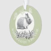ウサギのふわふわ オーナメント (正面)