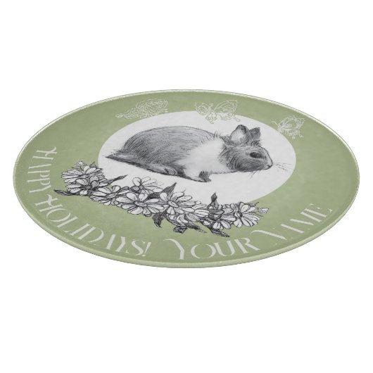 ウサギのふわふわ カッティングボード (角)