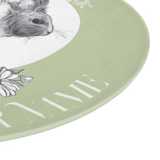 ウサギのふわふわ カッティングボード (角)