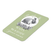 ウサギのふわふわ マグネット (左側)