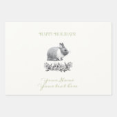 ウサギのふわふわ ラッピングペーパーシート (正面2)