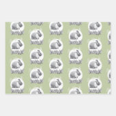 ウサギのふわふわ ラッピングペーパーシート (正面2)