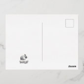 ウサギのふわふわ 箔シーズンポストカード (裏面)