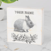 ウサギのふわふわ。鉛筆スケッチモノクロブラック