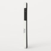 ウサギのふわふわ。鉛筆スケッチモノクロブラック Case-Mate iPhoneケース (裏面/左)