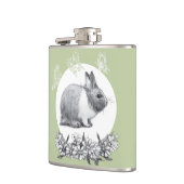 ウサギのふわふわ。鉛筆スケッチ。 フラスク (左)