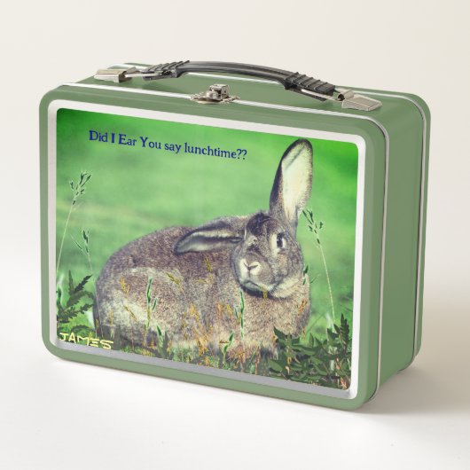 ウサギのアニマルメタルランチボックス メタルランチボックス (正面)