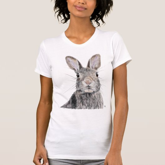 ウサギのイラスト Tシャツ (正面)