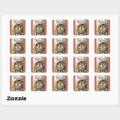 ウサギのイースターエッグ 森 スクエアシール (シート)