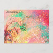 ウサギのイースター絵画卵を含む雪 シーズンポストカード (裏面)