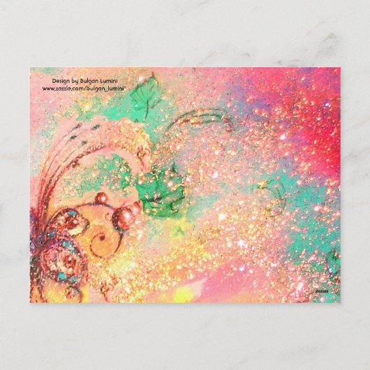 ウサギのイースター絵画卵を含む雪 シーズンポストカード (裏面)